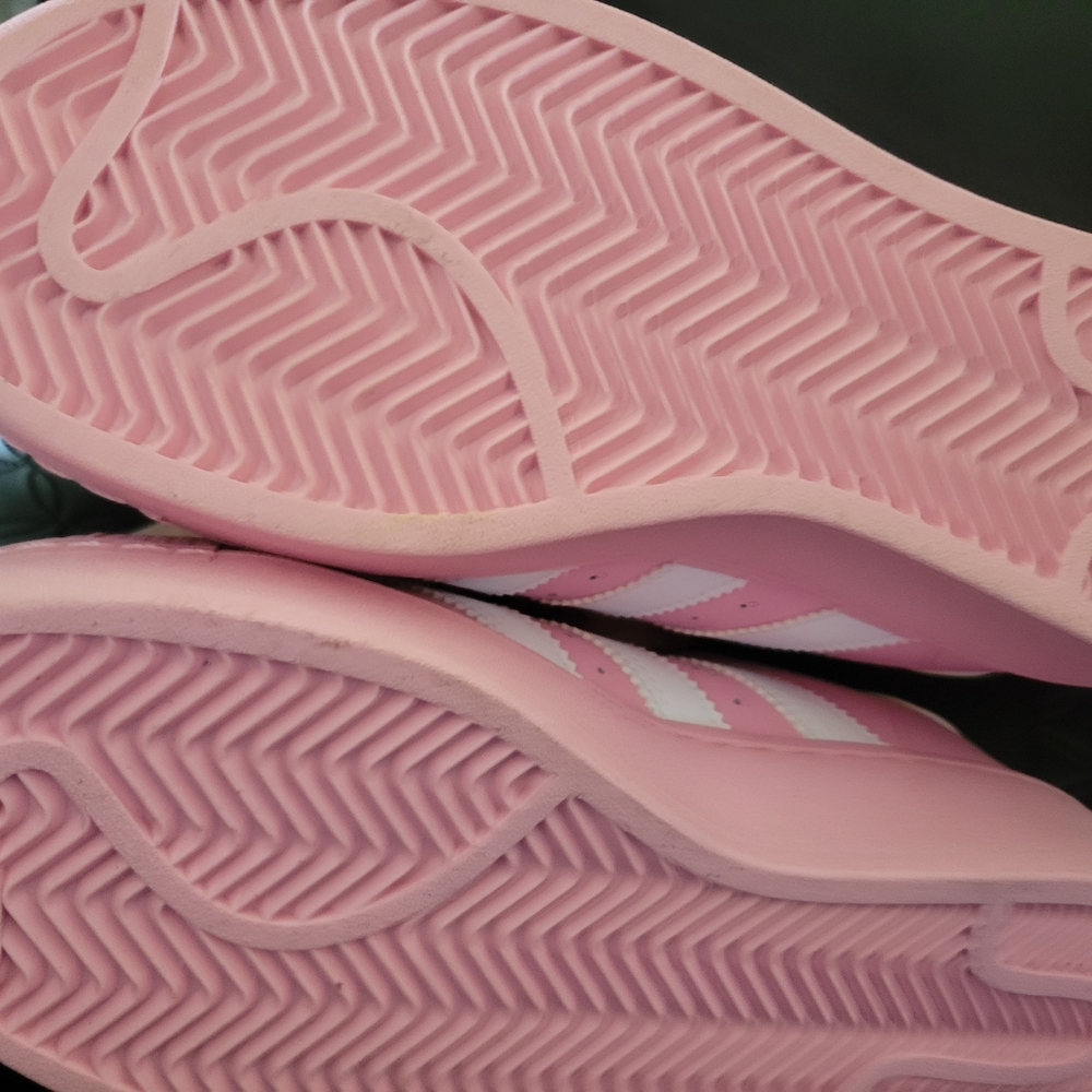 Pink Adidas Sneakers with White Stripes Never Worn